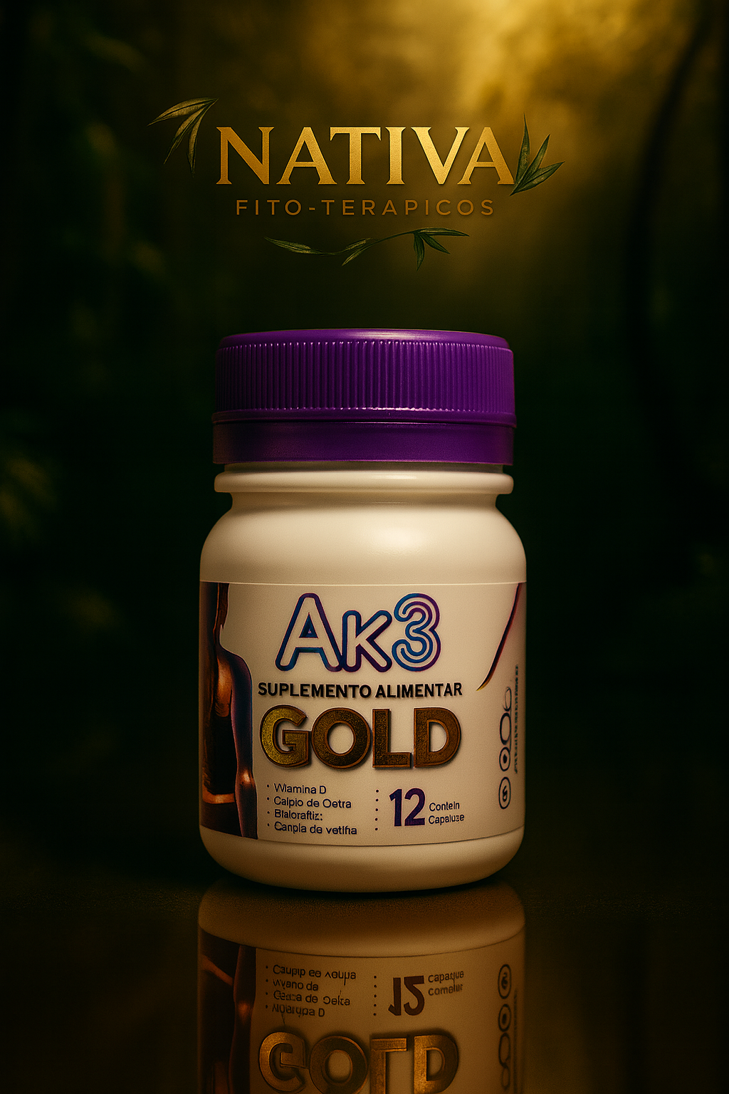 AK3 Gold Suplemento Alimentar 12 Cápsulas