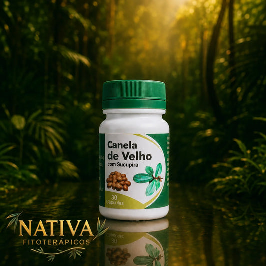Canela de Velho com Sucupira Original 30 cápsulas em frasco